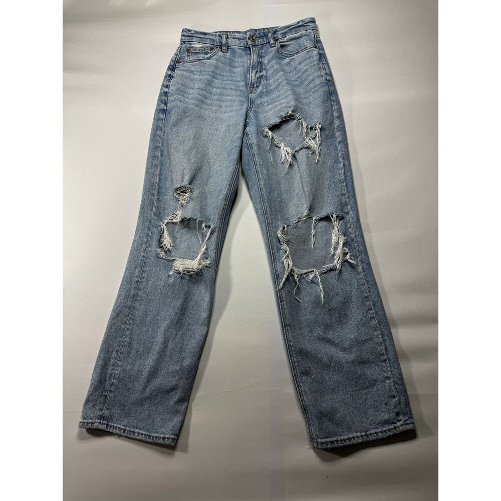 American Eagle Women's Curvy 90s Straight Leg Distressed Jeans - Sz 4 (28x29.5)*